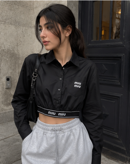 شومیز برند miu miu ترک فری سایز کد 2030